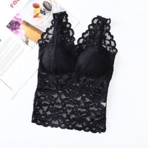ZEEMIN Goblin large size long lace beautiful back chest wrap sling tube top womens vest anti-light bra backing underwear womens