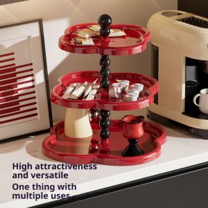 HANGDIAN ชั้นวางกล่องเอบีเอสโมเดิร์นเรียบง่ายเครื่องสำอางตั้งโต๊ะชิ้นเล็กชั้นวางของตกแต่งสินค้าเข้าบ้านสุดหรูที่เก็บของได้จริงยอดเยี่ยม