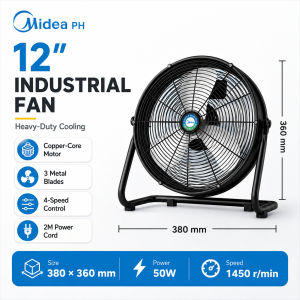 20 Inch High Velocity Floor Fan 165W Pure Copper Motor 5 Speed 180RPM Strong Airflow Cooling Fan