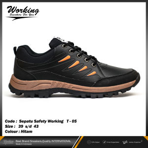 Sepatu Gunung Pria Bahan Kulit T-05 casual Size 39 s/d 43 Sepatu Hiking Touring Outdoor