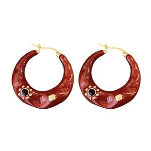 Fashionable Black French Earrings Portable Sturdy Alloy Construction Ornament for Everyday Use and Formal Setting