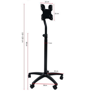 [1432]ขาตั้งจอคอม ขาตั้งตอทีวี สำหรับ14-32” ขาตั้งจอเคลื่อนที่ มีล้อ
