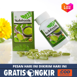Obat Lambung - Obat Lambung dan Magh Kronis - Obat Maag - Obat Herbal Asam Lambung - Keloreena 50 dan 100 Kapsul Original