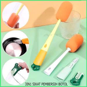 Sikat Pembersih Botol/Gelas/Cangkir/Botol Bayi/Mug Multifungsi 3in1