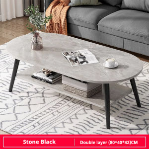 Cloud Coffee Table Mango Meja Double Layered Sofa Table Tea Table Elliptical Corner Rental House Simple Table ruang tamu mini Kecil 云朵茶几