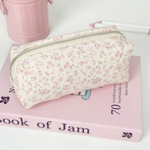 LLCY Large Capacity Pen Bag Floral Print Multifunctional Pencil Case High Quality Stationery Organizer Students
