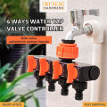 4 Ways Water Outlet Controller With Shut Off Valve Garden Tap Faucet Connector Adaptor 一通四阀门出水控制器 Hose Splitter. 