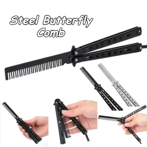 Butterfly Comb Stainless Steel Practice Tools Safety Outdoor Camping Portable Foldable Pocket Toys