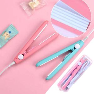 Mini Portable Heat Sealing Machine Food Vacuum Sealer Seal Packing Plastic Impulse Sealer Household Bag Clips Handheld Packing