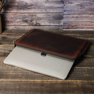 CONTACTS Genuine Leather Laptop Sleeve Case 13 14 15 16 Inch For Macbook Air/Pro Lenovo Asus Acer Dell HP XiaoMi HuaWei Notebook Carrying Bag