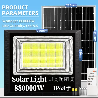 KKSKY Solar Light Outdoor Waterproof 880000W LED Flood Light Solar Outdoor Light Original Street Lamp With Solar Panel Remote Control 8000W 5000W 5 Years Solar Light Outdoor Waterproof Solar flood Light Indoor Street Lamp with panel