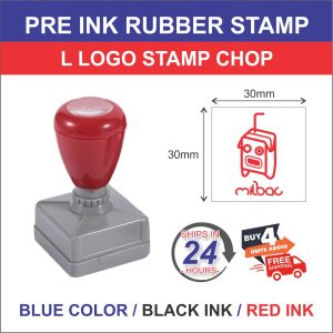 Rubber Stamp / Pre Ink Rubber Stamp / Self Ink Rubber Stamp / XXL Logo Stamp Chop / (CUSTOM MADE)