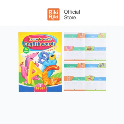 RikiRiki สมุดฝึกเขียน-อ่าน ภาษาอังกฤษ (English Level 2) สมุดฝึกเขียนเด็กอนุบาล สมุดฝึกเขียนภาษาอังกฤษ สมุดคัดลายมือ