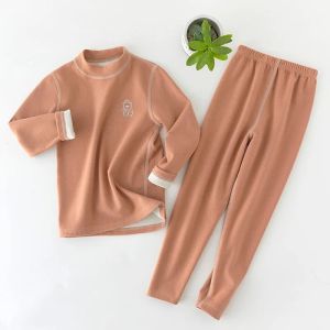 Seamless Thermal Kids Long Sleeve Autumn Winter Kids Thermal Underwear Set Teenage Boys Girl Pajamas Child Sleepwear 4 6 10 12 Y2026