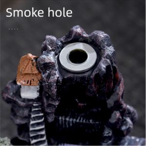 Resin Backflow Incense Burner Waterfall Effect Holder For Cone And Stick Aromatherapy Home Decor Meditation