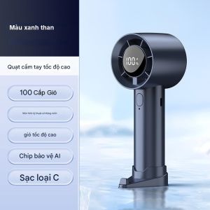 Quạt cầm tay màn hình hiển thị pin - Quạt mini tích điện pin trâu quạt đi concert sự kiện du lịch