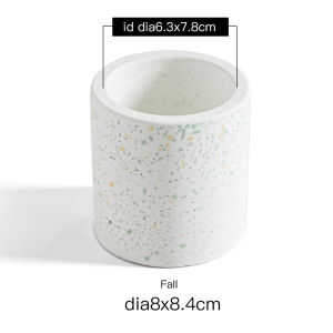 Diatomite Terrazzo Toothbrush Holders Fast Absorption Bathroom Accessories Storage Cup in 3 Designs