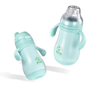 280ml 2-In-1 Baby Bottle Stainless Steel Feeding Nursing Nipple Insulation Cup Vacuum Flask