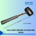 Palu Keramik Ergonomis Gagang Besi Lapis Karet 300gr untuk Keramik & Batu. 