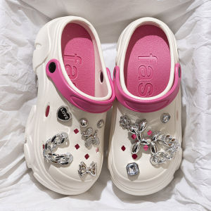 Free Shipping Thick-Soled Clogs For Women Cute And Girly Y2K Style Suitable For Outdoor Wear Height-Increasing EVA Slippers