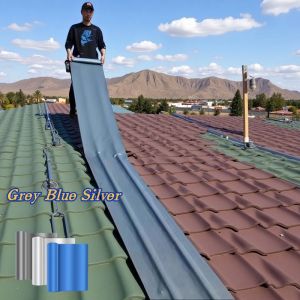 Color steel tile waterproof self-adhesive membrane roof leak repair strong butyl waterproof heat insulation waterproof tape sticker