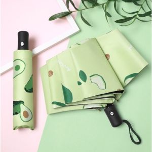 Payung Lipat otomatis Motif Buah 3D korean style anti uv protection