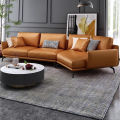 โซฟารูปตัวแอล โซฟา​In genuine leather sofa  living room Italian style. 