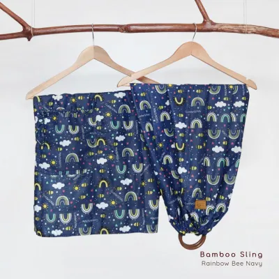 Ring Sling Bamboo Sling Polos Cuddle Me Gendongan Bayi Multifungsi Airsling Ringsling Adem Cuddleme