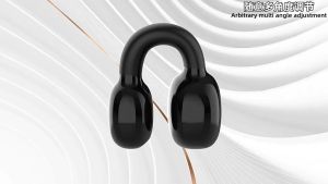 WH DARBEMY Ear Clip Headphones Single Ear HiFi Stereo General Bluetooth 5.3 Earphone Bone Conduction Long Battery Life Extra Long Calls Noise Reduction Headset for