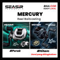 SEASIR MERCURY Reel Pancing Baitcasting, Kiri/Kanan BC Reels, Rasio Gir 7,2:1 Sistem Rem Magnetik 10 Tingkat, Bantalan Bola 5+1, Gagang Daya Pegangan Karet, Tarikan Maksimum 8kg dengan 8pcs Magnet Drag Clicker #RyobiSeasir. 