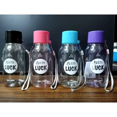 NEW botol minum plastik botol anak bpa free 350ml bottle bless luck terbaru free tali
