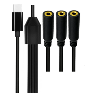 Type C To 3.5mm Sound Adapters with Digital Decoders Plugs & Play Headphone Splitter For Smartphones Tablets Laptops