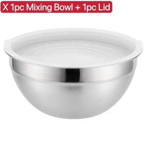 18-30cm stainless steel mixing bowl set salad bowl set big with cover mixing bowl with lid mixing bowl for baking supplies and equipment stainless basin for cooking mixing bowls stainless bowl for mixing stainless bowl makapal mixing bowl with cover set