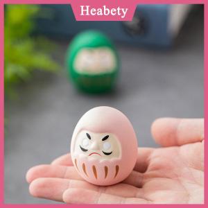 Heabety Nhật Bản Gốm Daruma Búp Bê Thủ Công May Mắn Quyến Rũ Tài Trang Trí Cảnh Quan Trang Trí Nội Thất Thu Nhỏ Phụ Kiện Quà Tặng