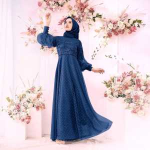 Gamis Terbaru Couple Kondangan Pasangan Ibu Dan Anak Maxi Couple Selina Matt  Brokat Tutu Tille Dot fashion viral kekinian Good qualty premium