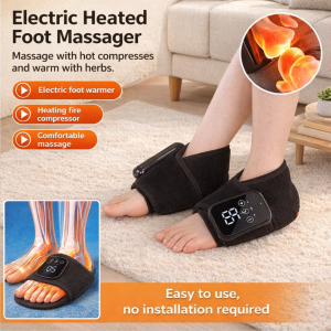 Electric Heated Ankle Massager Warm Hot Compress Foot Ankle Brace Protector Relieving Achilles Tendoniti Plantar Fasciitis