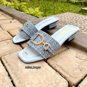 Sandal selop heel wanita/sandal heel 3cm pariasi DD