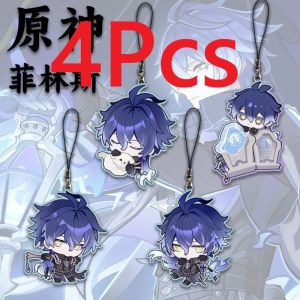 4Pcs/Set Cartoon Game  Mobile Phone Lanyard KyryllChudomirovichFlins Phone Straps Keychain Bags Pendant