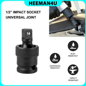 Heeman4u 1/2” Universal 360 Degree Joint Bar Socket Extension Bar Socket Impact Adapter Swivel Wrench Socket Adaptor