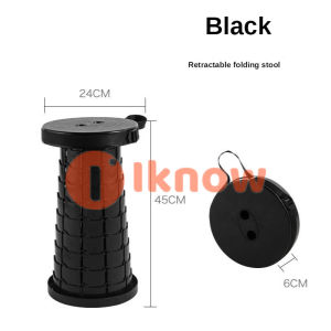 I know Outdoor wild fishing portable Retractable folding travel stool Portable Camping Stool Telescopic plastic folding chair