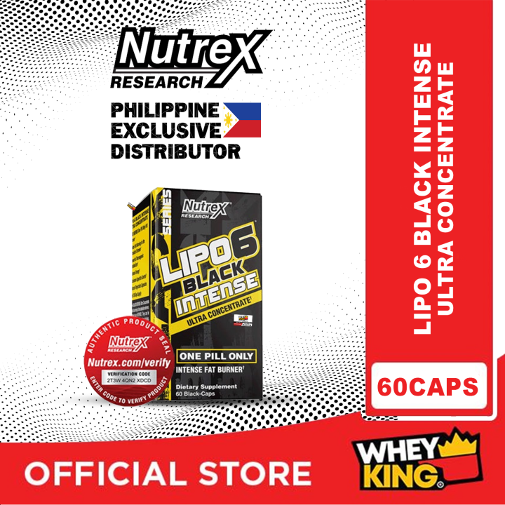 Nutrex Lipo 6 Black Intense | 60 Caps Intense Fat Burner | Lazada PH