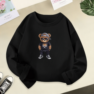 JOY Baju Atasan Anak Perempuan Dan Laki Laki Babyterry Desain Grafic Hip Bear