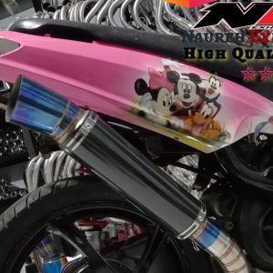 Knalpot Silencer tabung knalpot motor / Muffler big cork inlet 51 mm