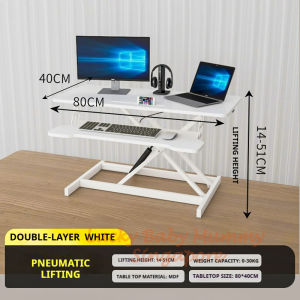 Dual Layer Desktop Lifting Table /Height Adjustable Standing Desk Riser for Monitor Laptop/RainbowCulture