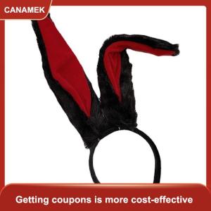【CANAMEK】 Nữ Cô Gái Dễ Thương Lolita Cosplay Headband Fluffy Sang Trọng Ngọt Ngào Dài Thỏ Bunny Tai Bandana Tóc Hoop Phim Hoạt Hình Phim Hoạt Hình Headpiece