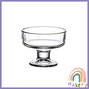 Makery 200ml Glass Ice Cream Cup Dessert Pudding Bowl Multifunctional Glass Food Cup for Cocktail Party 1Pc