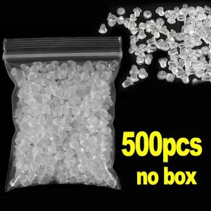 500/2000pcs Transparent Silicone Head Ear Studs Plugs DIY Earring Findings Anti Falling Stoppers Earstud Ear Stopper Accessories