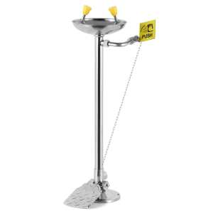 Double Outlet Composite Spray Eyewash Station Laboratory Emergency Rinse Device Plastic Coated ABS Eye Wash Safety Equipment