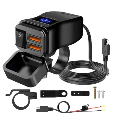 Xe máy xe gắn sạc bộ điều hợp Chống Nước 12V Điện thoại USB PD cổng sạc nhanh 3.0 với chuyển đổi Moto phụ kiện