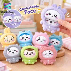 Plush Blind Box Keychain Doll Changeable Face Bag Pendant Cartoon Mini Plush Charm Gift